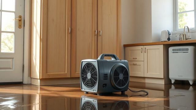 Best Air Mover Configurations for Drying Kitchen Cabinets After a Flood